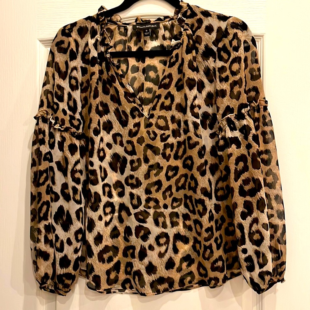 Banana Republic Leopard Print Blouse